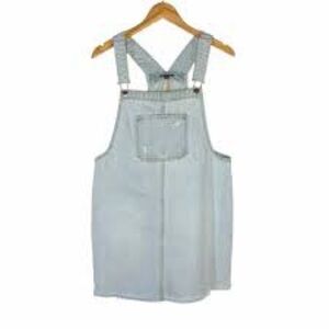 Target Wild Fable Womens Overalls Cut Off Dress Skirt Size XSmall Denim